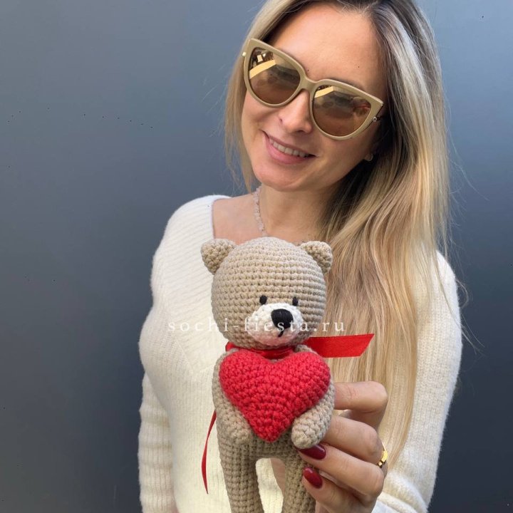 Мишка с сердцем ручной работы в Ангарске