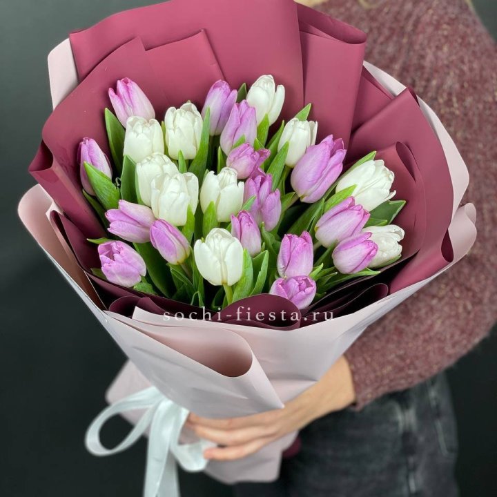 25 тюльпанов микс в Ангарске