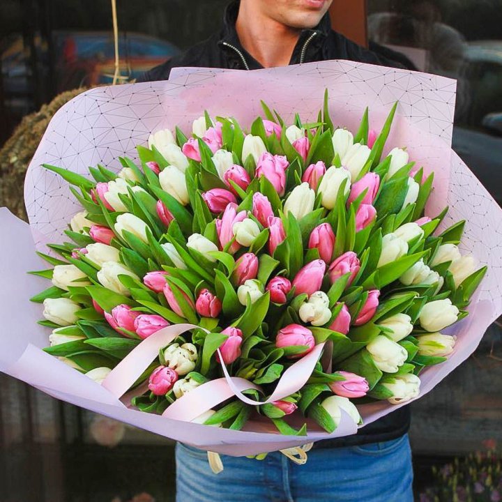 101 тюльпан микс в Ангарске